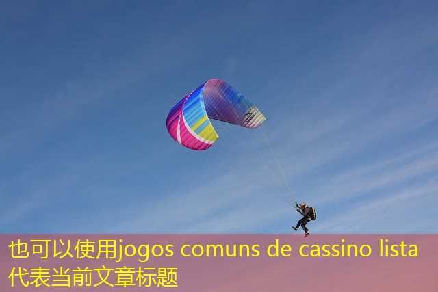 jogos comuns de cassino lista