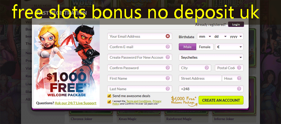 free slots bonus no deposit uk