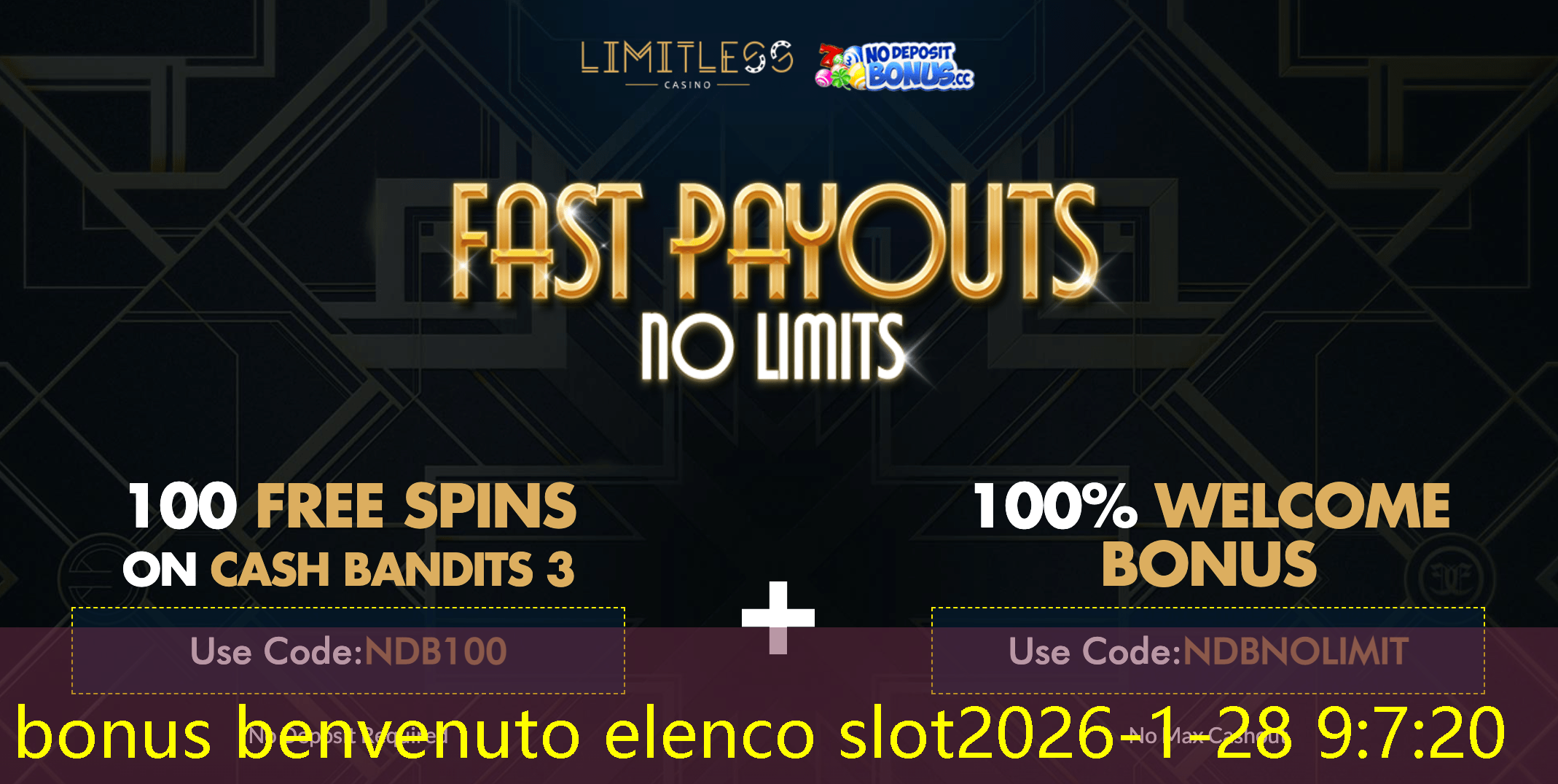 bonus benvenuto elenco slot